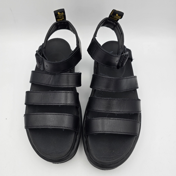 Dr. 'Doc' Martens Blaire Black Leather Sandals, Women's Size 8 - Picture 4 of 16